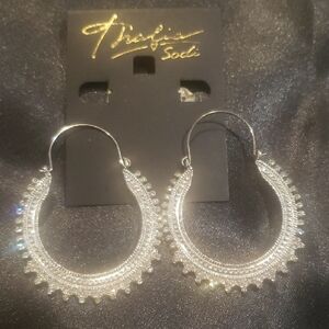 Thalia Sodi Silver Statement Hoop Earrings